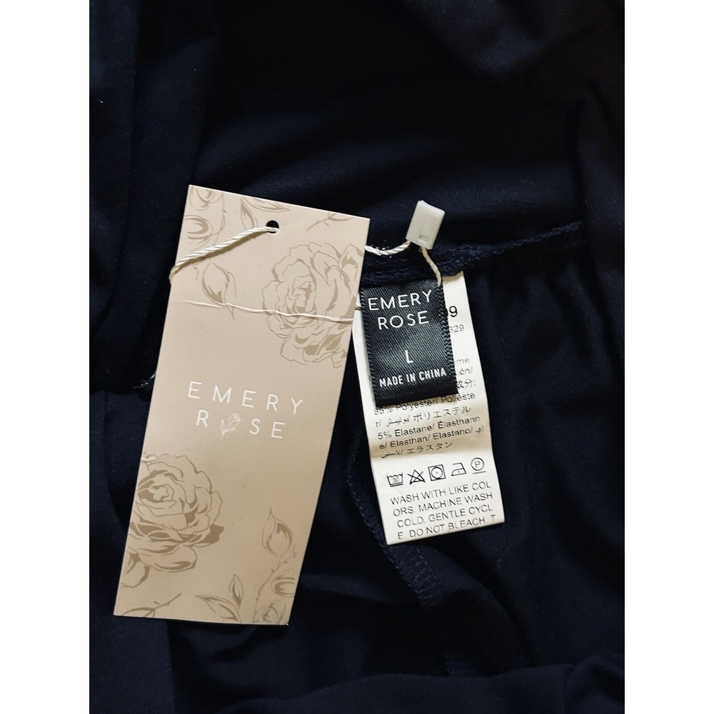 Emery Rose NEW Women's Large NWT Ruched Wideband Waist Skirt Black NWT CUTE - Picture 6 of 15